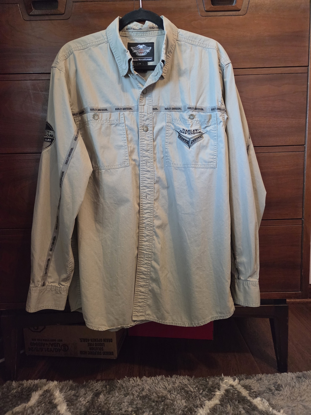 Harley-Davidson Tan Casual Button-Down Shirt